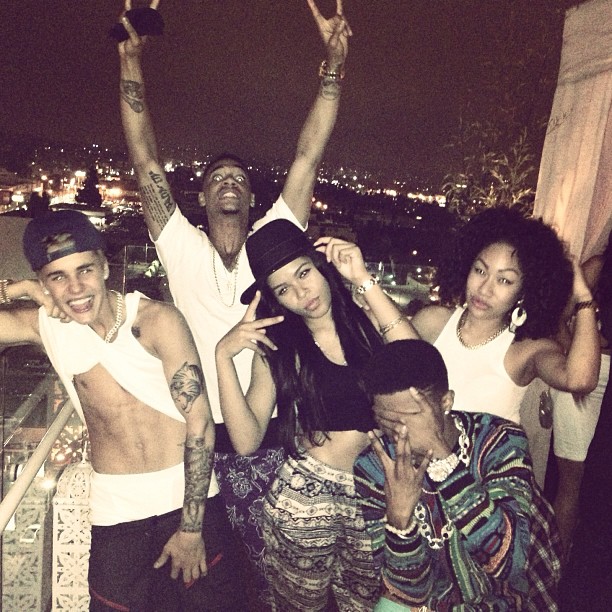 With Justin's dancers.